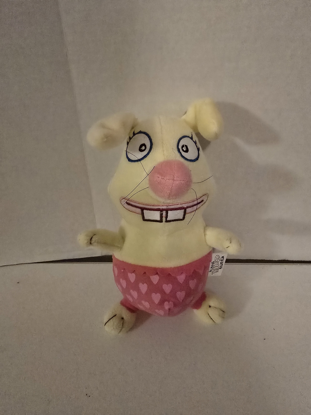 Plush Dog Toy - Yellow & Pink Heart Character
